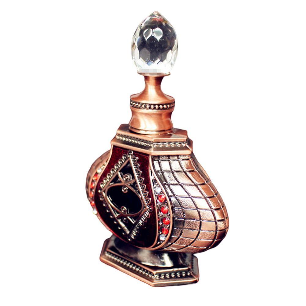 POPULAR Populer Botol Parfum Kosong Portable Metal Gaya Arab Essential Oil Bottle Decoration