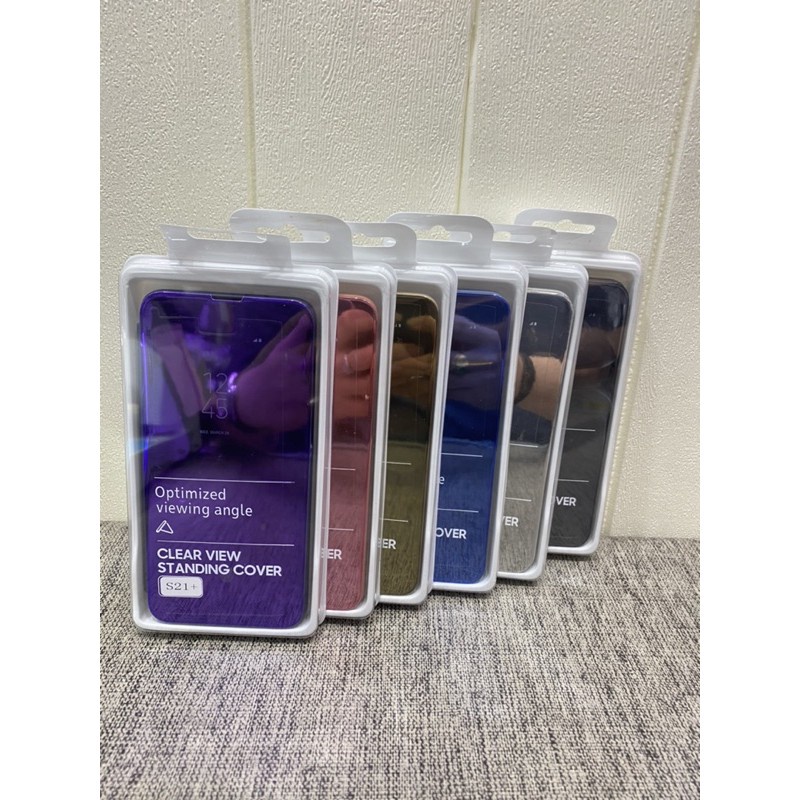 Samsung A03S/A12/M12/A32 4G/A12 4G/M32/S21/S21Plus/S21Ultra Clear View Miror Case Flip Standing