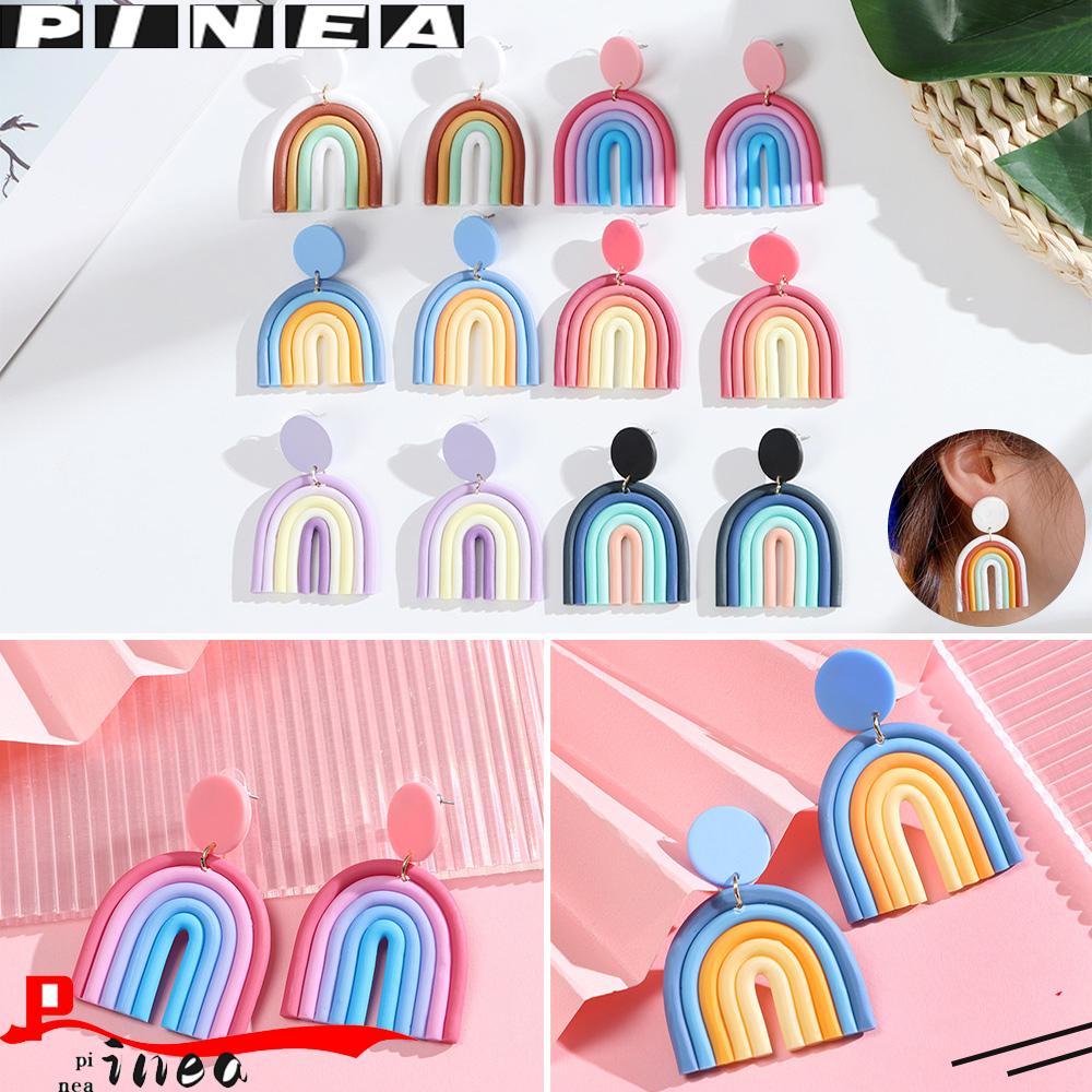 Anting Tetes Menjuntai Nanas Handmade Gradasi Retro Warna Permen