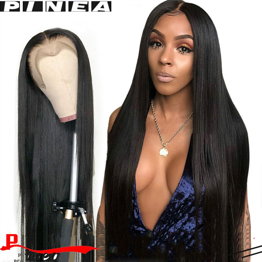 Wig Wanita Nanas Fashion Pakaian Wanita Garis Suhu Tinggi Rambut Lurus Panjang
