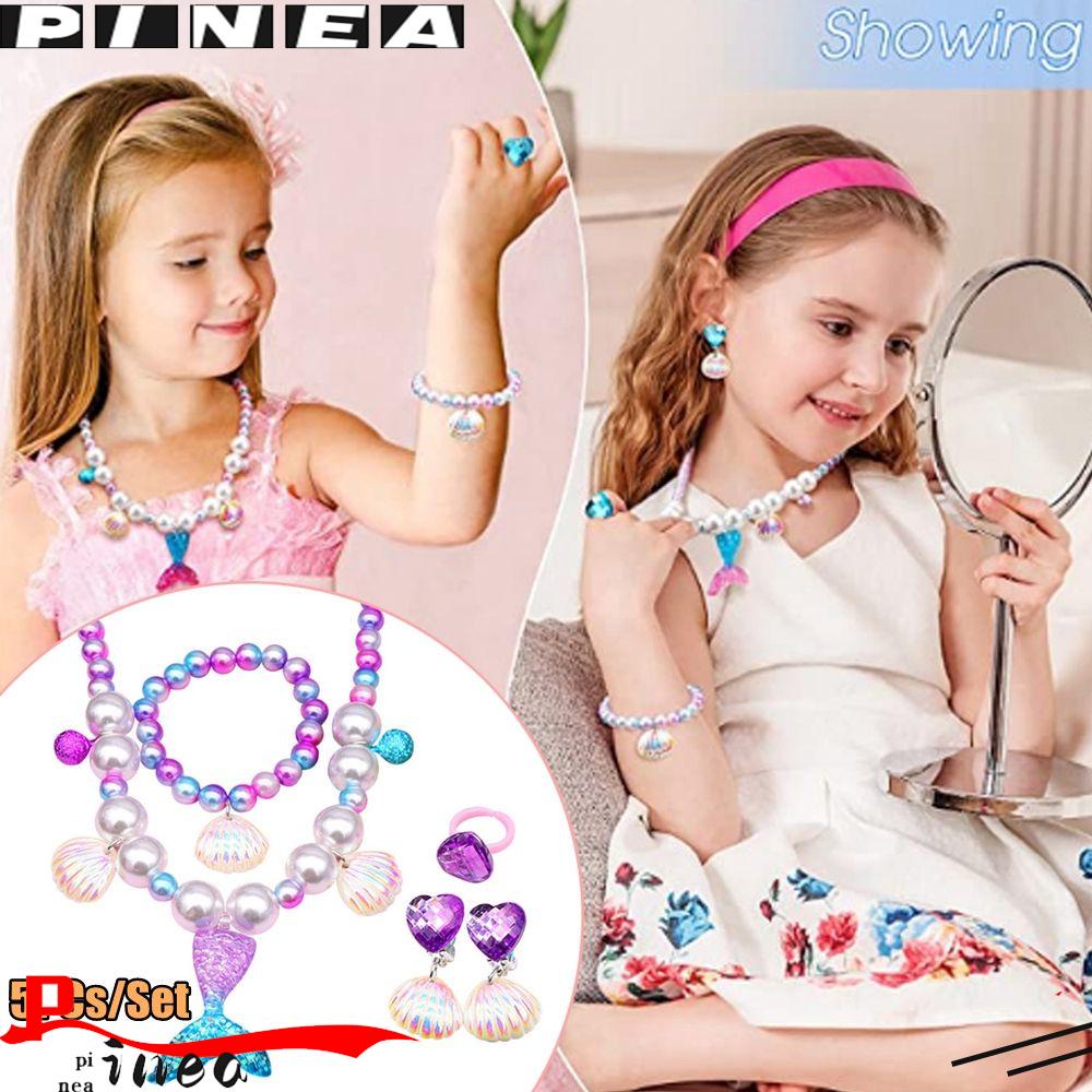 Nanas Mermaid Kalung Gelang Aksesoris Fashion Kostum Perlengkapan Perhiasan Untuk Pesta Mermaid Shell Anting
