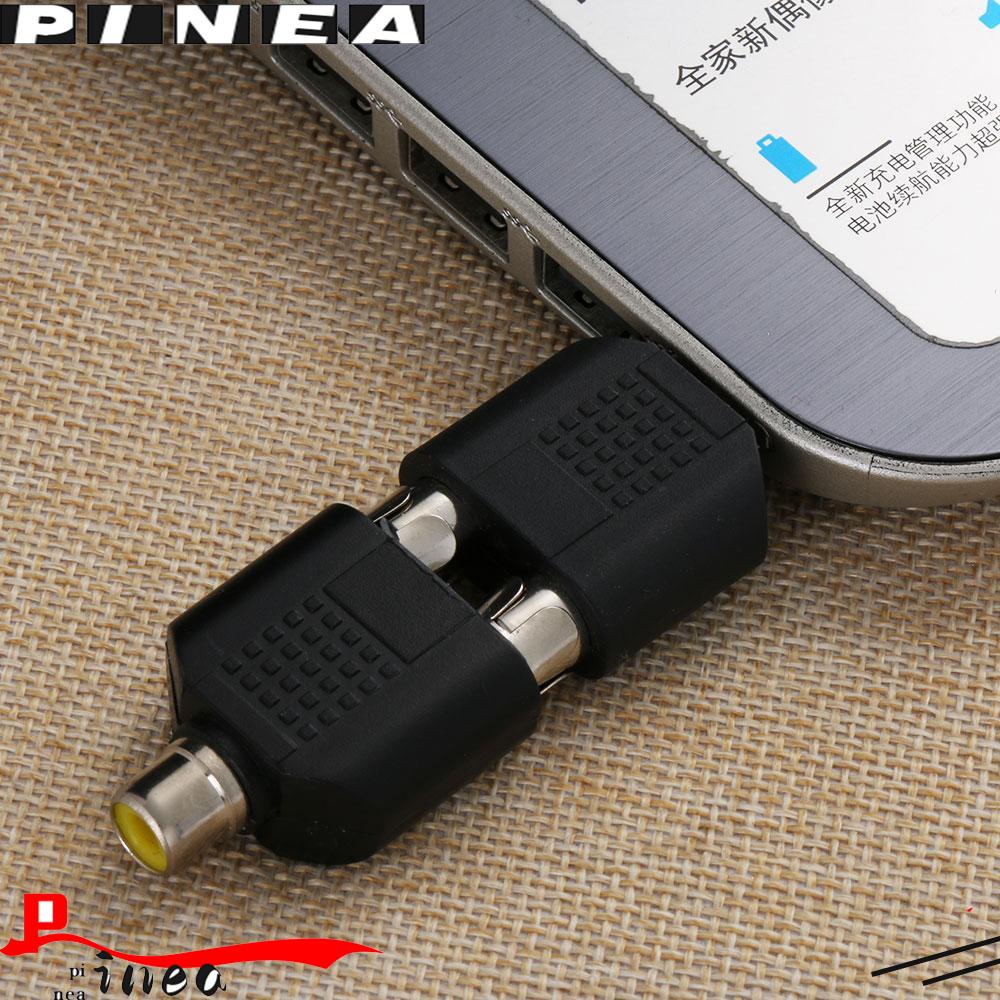 Nanas 2pcs Adaptor Audio Interconnects TV Black Y Splitter