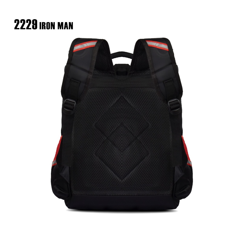 Tas Anak Sekolah Cartoon 2229 Laki Laki SD Import Bahan Premium Karakter Superhero (Batman,Captain,Ironman,Spiderman) Timbul 6D Tebal Gratis Kotak Pensil