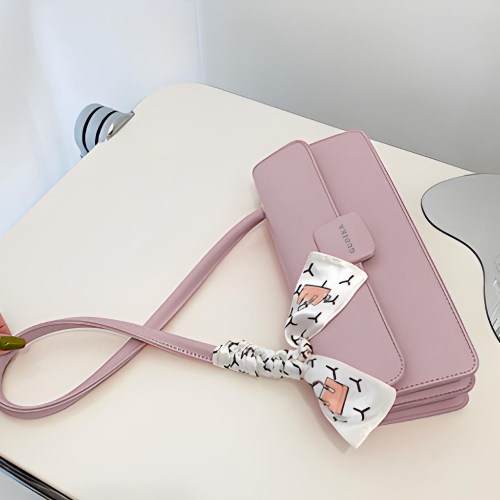 Tas Gudika Elsa Wanita Kulit Koleksi Fashion OOTD Harian Terbaru 302# Tas Selempang Kekinian Import Original Terbaru - sling bag - shoulder bag - tas bahu - tas kulit - tas batam - tas pesta kondangan