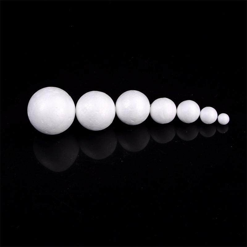 [Brightnessdin1] 20pcs 10-40mm Modelling Bola Busa Styrofoam Polystyrene  20modelan Bola Busa Styrofoam Polystyrene White Craft Balls Untuk Christma DIY Polystyre Putih Bulat 20butir