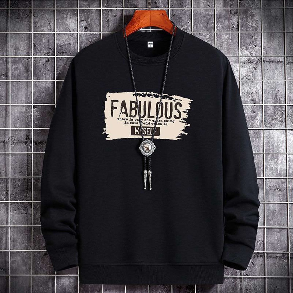 Bisa Bayar Di Tempat/ BS//T-SHIRT FABULOUS BAJU TANGAN PANJANG PRIA FASHION REAL PICTURE