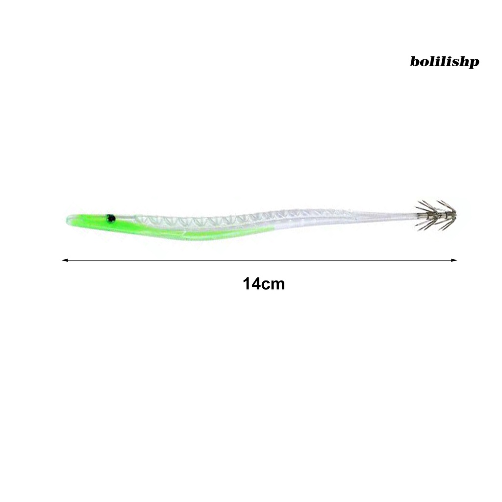 Bo-10pcs Umpan Ikan Umpan Penembus Kuat Lembut Hidup Luminous HairTail Shape Fishing Lure Shad Umpan Untuk Angling