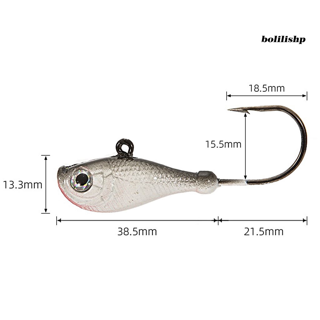 Bo-28g/60mm Kepala Ikan Kait Tajam 3D Fisheyes Anti-impact Rust-proof High Penetration Soft Bait Hook Outdoor Fishing Tackle