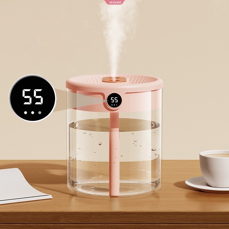 2l Humidifier Udara Nozzle Ganda Dengan Tampilan Kelembaban LCD Kapasitas Besar Aroma Diffuser Minyak Esensial Untuk Rumah, Kamar Tidur [ZXL]