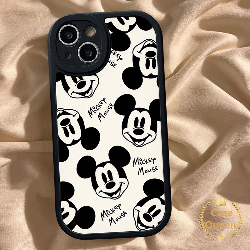 Lovely Mickey Mouse Soft Tpu Case Kompatibel Untuk iPhone XR XS X Max7 6 8 6s Plus 11 13 14 12 Pro Max SE 2020 Fashion Pasangan Shockporoof Kartun Disney Cover