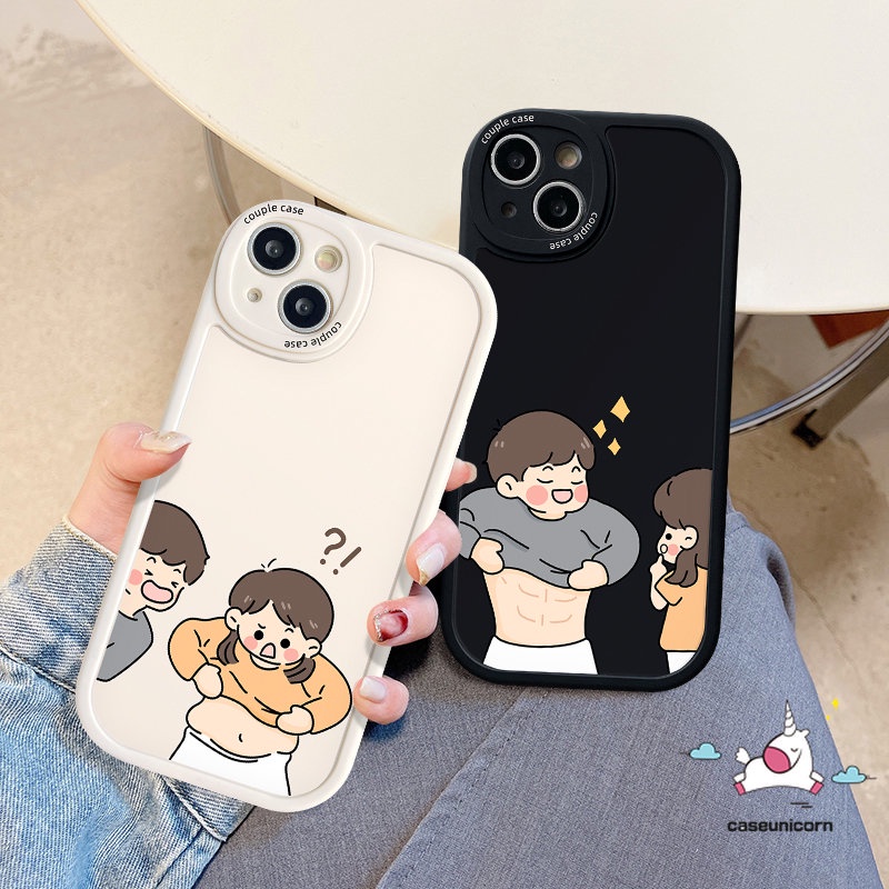 Funny Cute Couple Boy Girl Phone Case For Infinix Smart 6 5 Hot 10 10s 11 10T 11s 9 Play Hot 10T 11 10 Lite 10s 11s Infinix Note 8 Cartoon Lovers Soft Tpu Back Cover