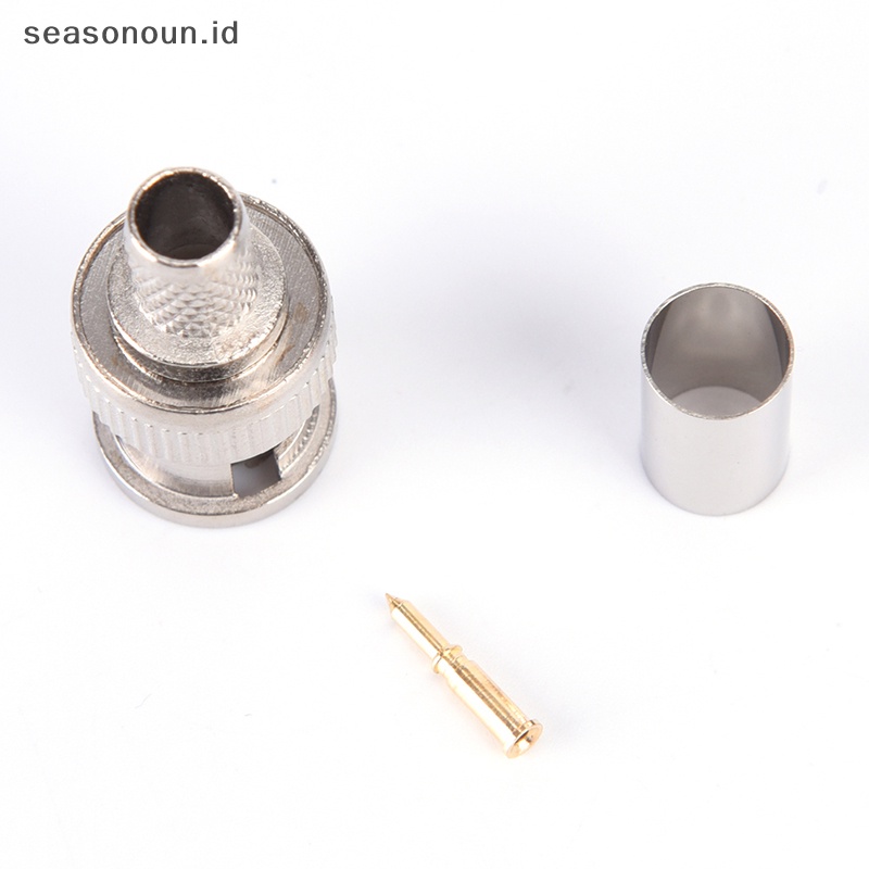 Seasonoun High Quality 10set 3-Piece BNC Male RG59 Plug Crimp Konektor.