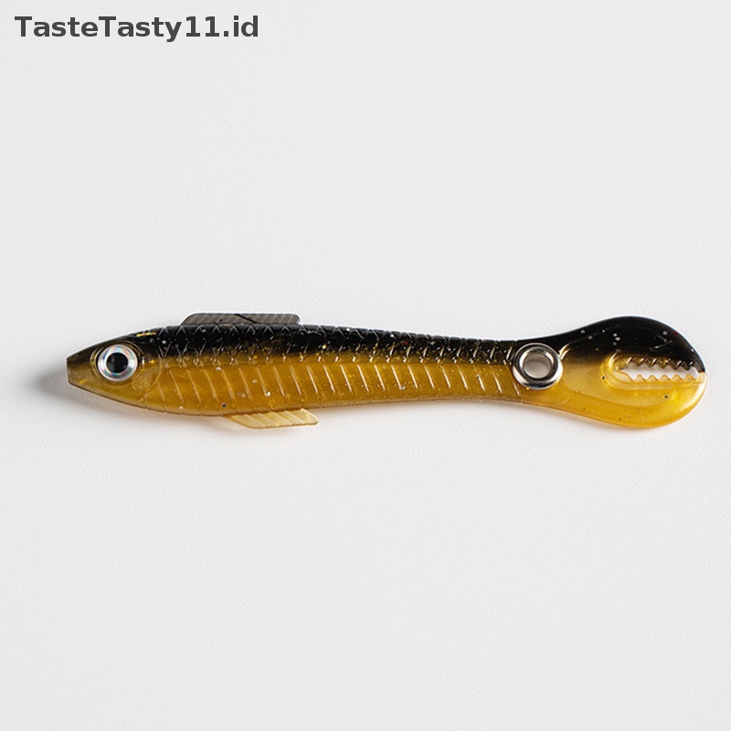 Tastetasty 10cm Shad Pike Lure Swim Square Tail Untuk Pike Tengger Lele Zander Umpan Buatan Lembut Permainan Besar Alat Pancing.