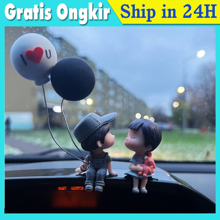 Miniatur Boneka Anak Laki-Laki / Perempuan model boneka couple imut lucu Untuk Dekorasi Interior Mobil