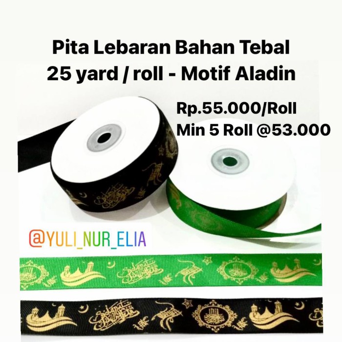 

[GG] Pita Lebaran Bahan Tebal 25 yard / roll - Navy, SILUET