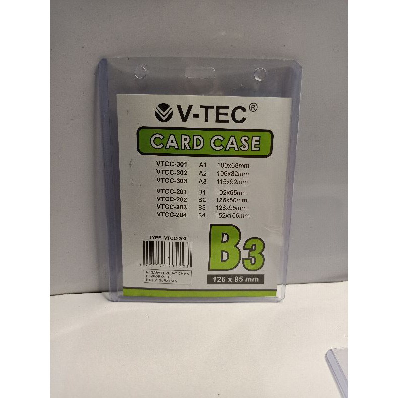 

CARD CASE B3 126 X 95M ID CARD PLASTIK PANITIA PER/ PCS