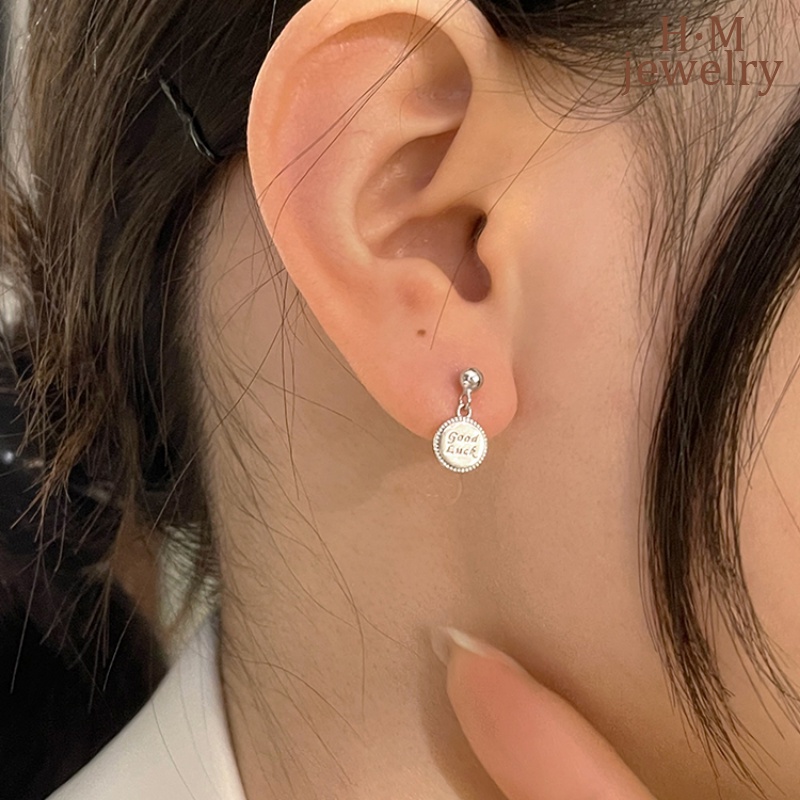 S925 Perak Good Luck Stud Earrings High Sense 2023an Anting Temperamen Mewah Ringan Baru