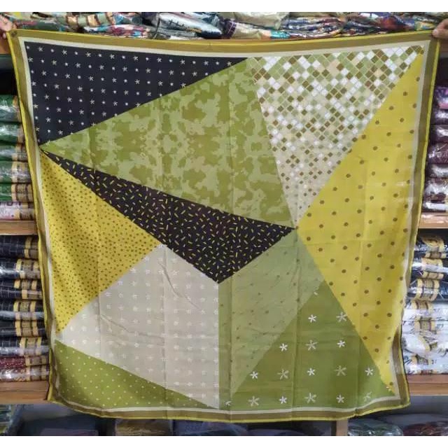 Karimake Hijab / Kerudung Segi Empat Voal Premium Printing Motif Radiant Rays Laser Cut 110 x 110