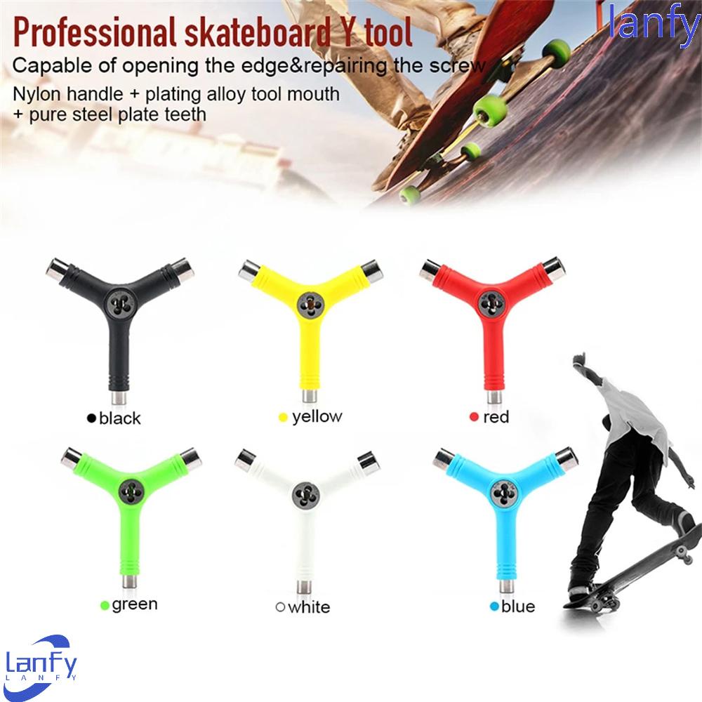 Lanfy Obeng Soket Profesional Multi-Fungsional Roller Skate Skateboard Repair Tools Heavy Duty Wrench Skateboard Adjusting Y-tool