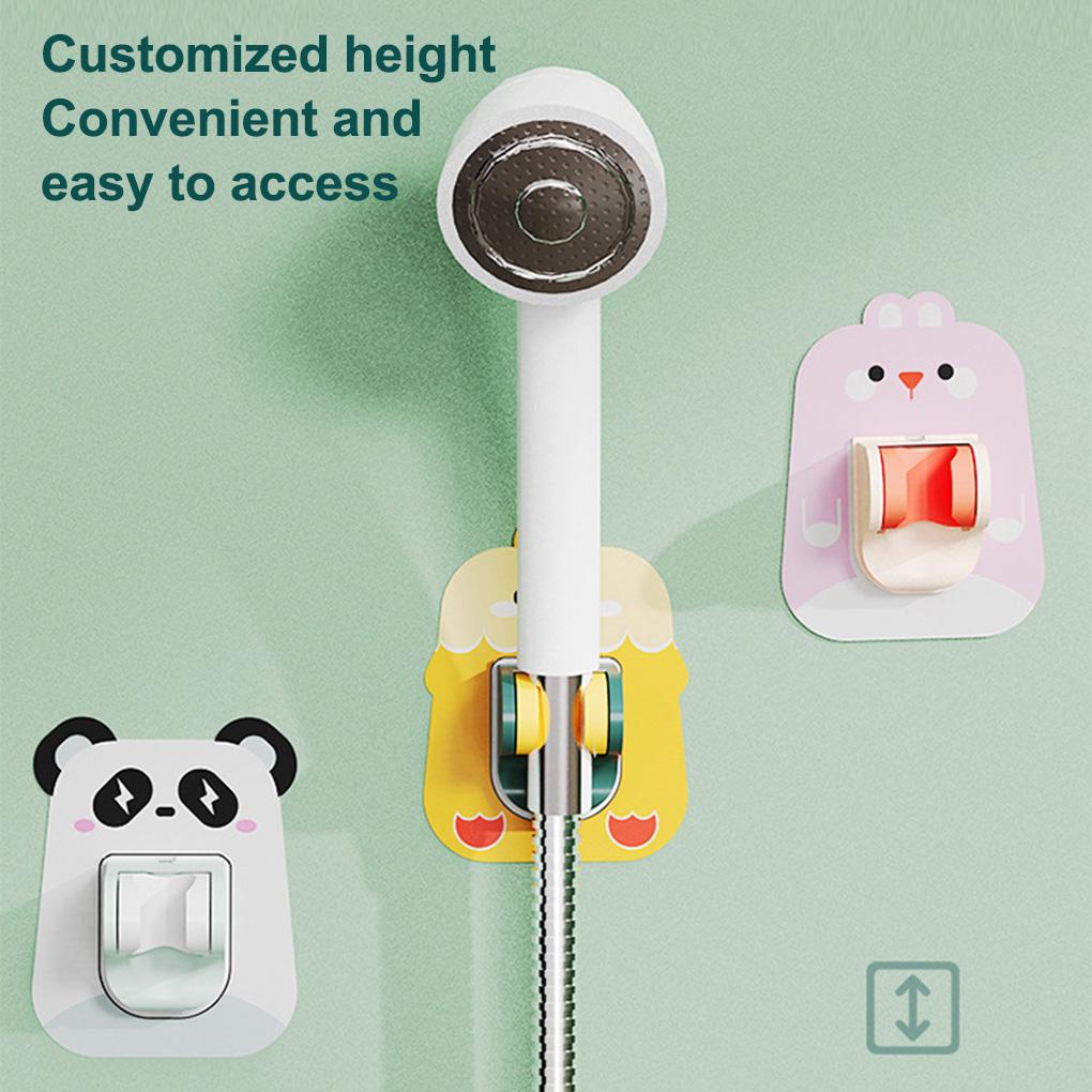 Kepala Shower Holder Dinding Kamar Mandi Handheld Showerhead Storage Bracket Punch Free Removable Dekorasi Sprayer Nozzle Rak