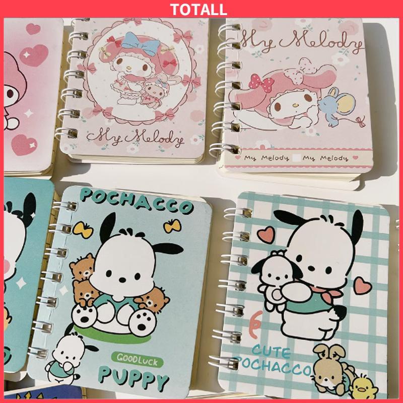 COD A7 Cute Mini Coil Notebook Kartun Kuromi Girly Notepad Portable Portable Small Diary-Totall