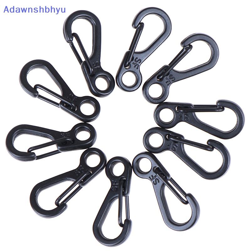 Adhyu 10PCS Klip Carabiner Mini Snap Spring Clasp Hook Gantungan Kunci Alat Camping ID