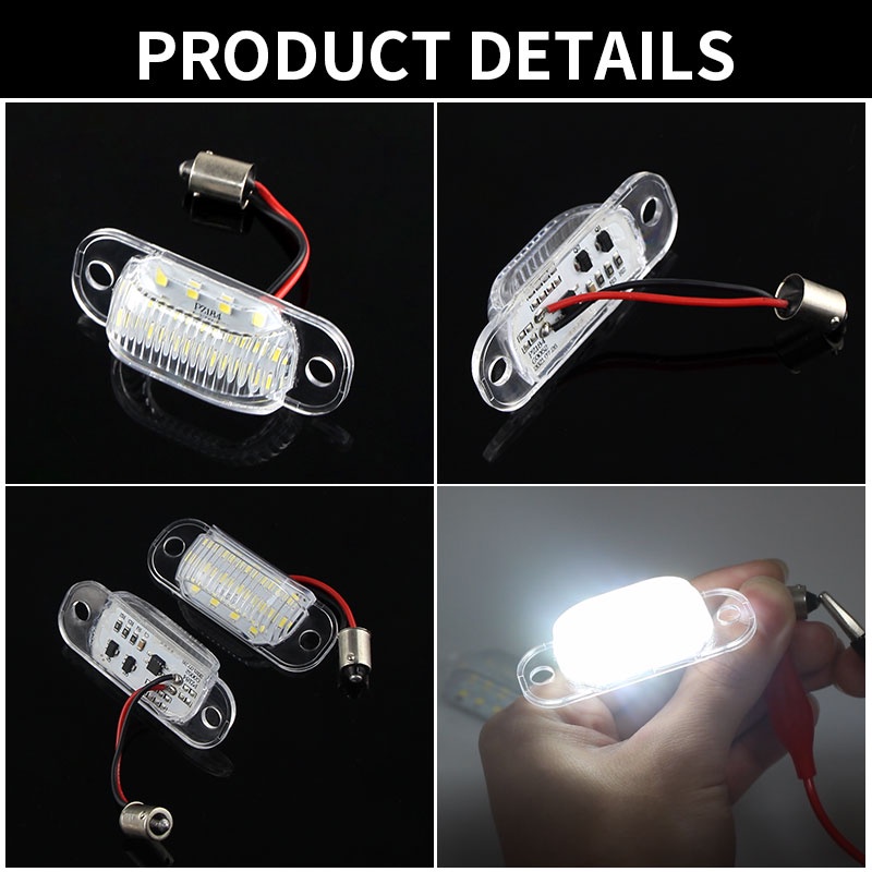 2pcs Lampu Plat Nomor LED Untuk Audi 80b4 1991-1995 Cabridet (type 8g) 100 C4 1990-1994 A6 C4 1994-1997 Number Light Lamp