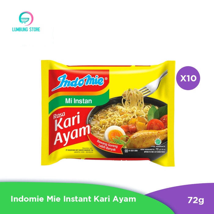

Indomie Mie Instant Kari Ayam 10 pcs