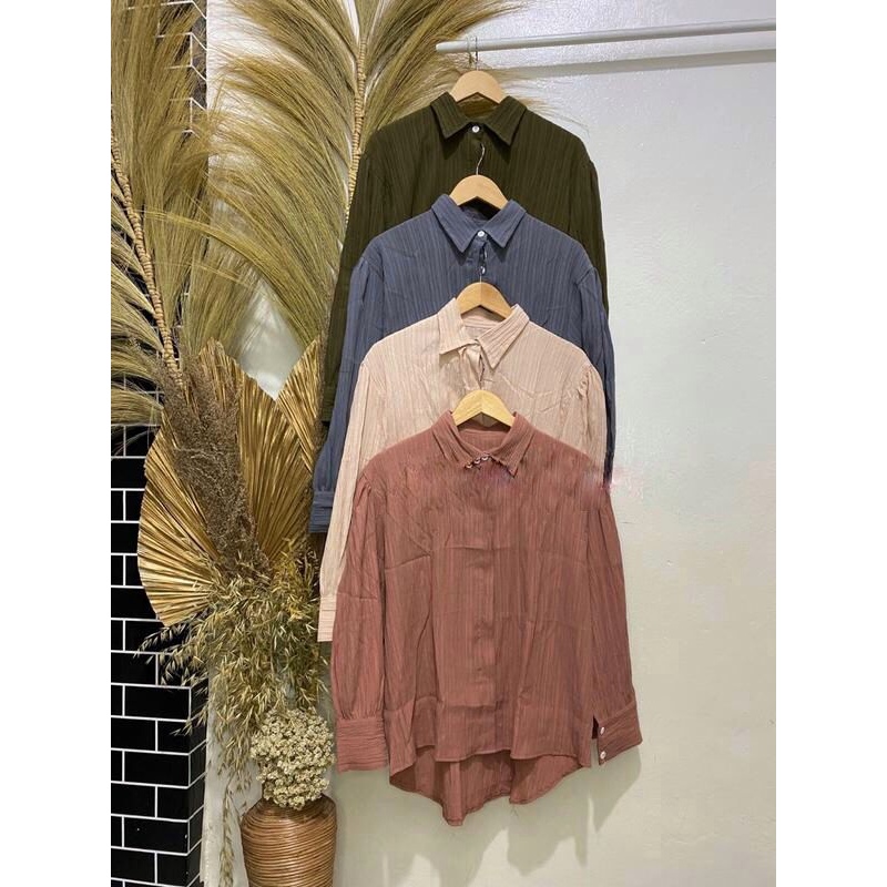 BEFAST - ZEC OOTD WANITA BLOUSE NAU / LADY CRUSH Oversize Blouse / Pakaian Wanita Casual / Atasan Wanita Lengan Panjang / Blouse Polos Formal / Outfit Daily Wanita Remaja Kerja / Fashion kekinian Wanita / Blouse Keluaran Terbaru