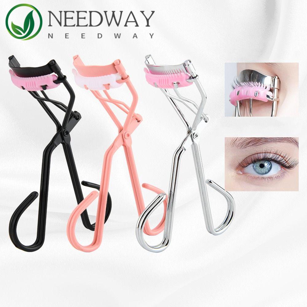 Needway  Penjepit Bulu Mata Dengan Sisir Portable Tidak Menarik Kosmetik Wanita Curl Eye Lash Lady Girls Eyelash Curling Clip