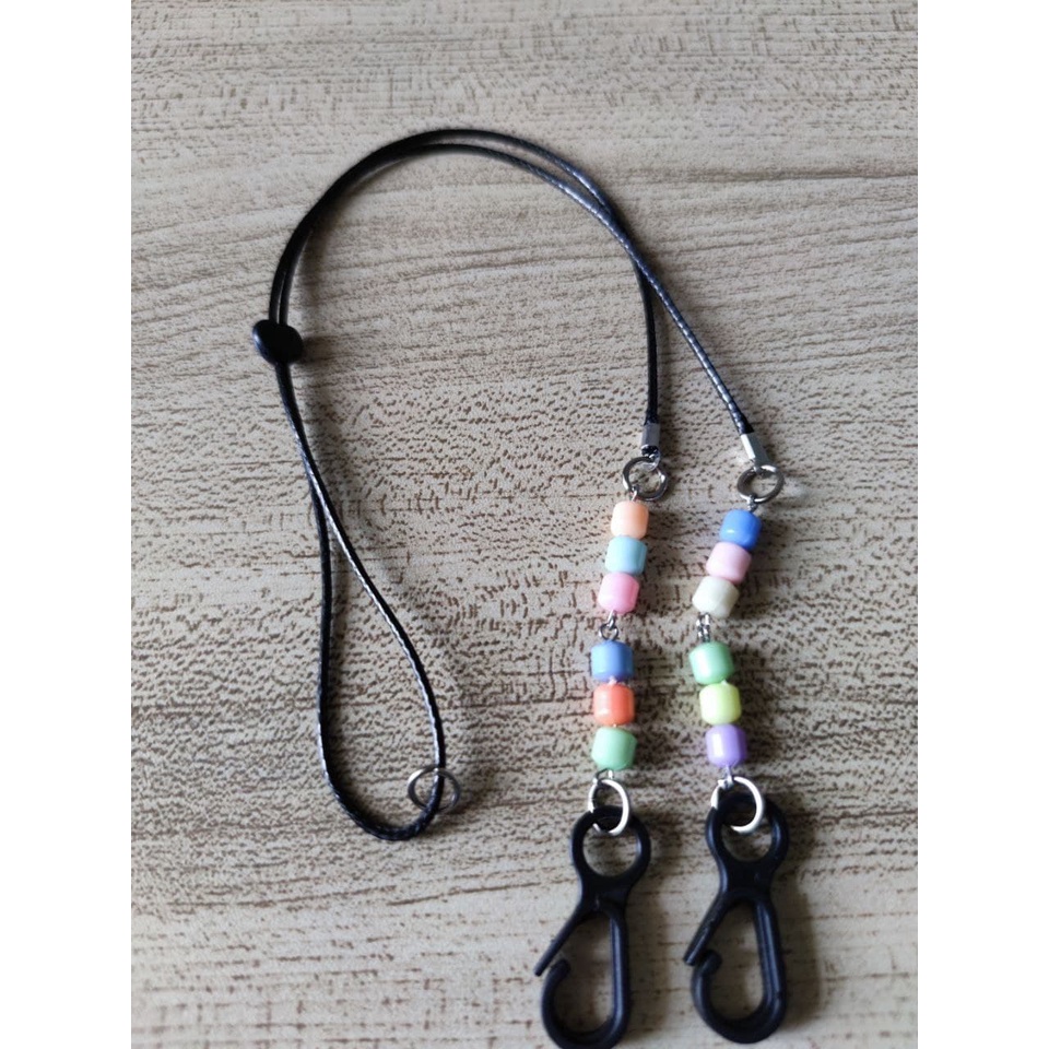 KONEKTOR MASKER/KALUNG MASKER == TALI KULIT KOREA== KOMBINASI MONTE