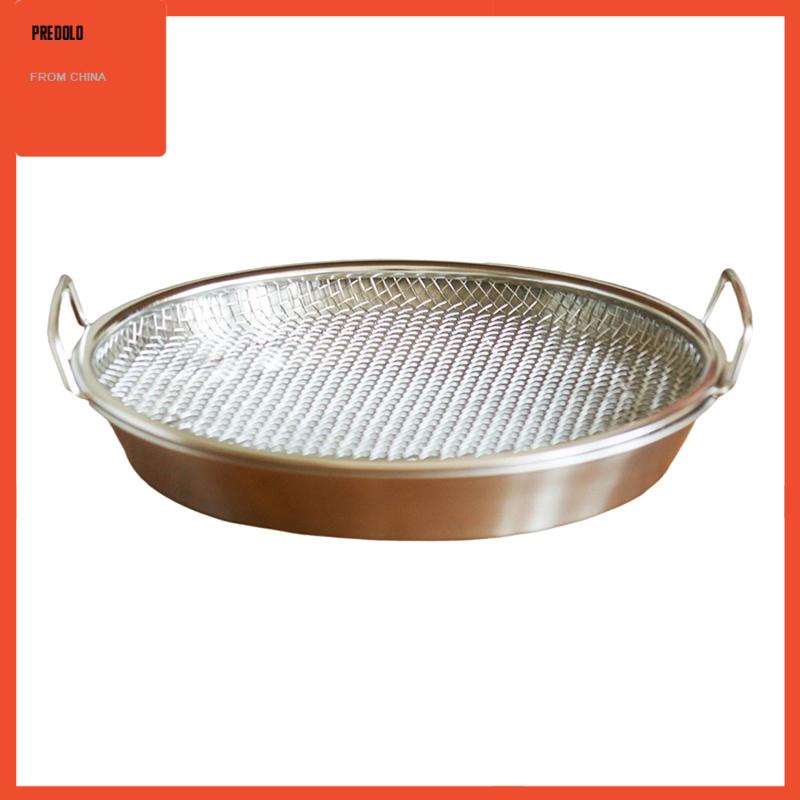 [Predolo] Air Fryer Basket, Tray Catcher, Oil Splatter Screen Round Cooking Tools Saringan Minyak, Nampan Makanan Gorengan, Untuk Memasak Makanan Ringan Dapur bbq