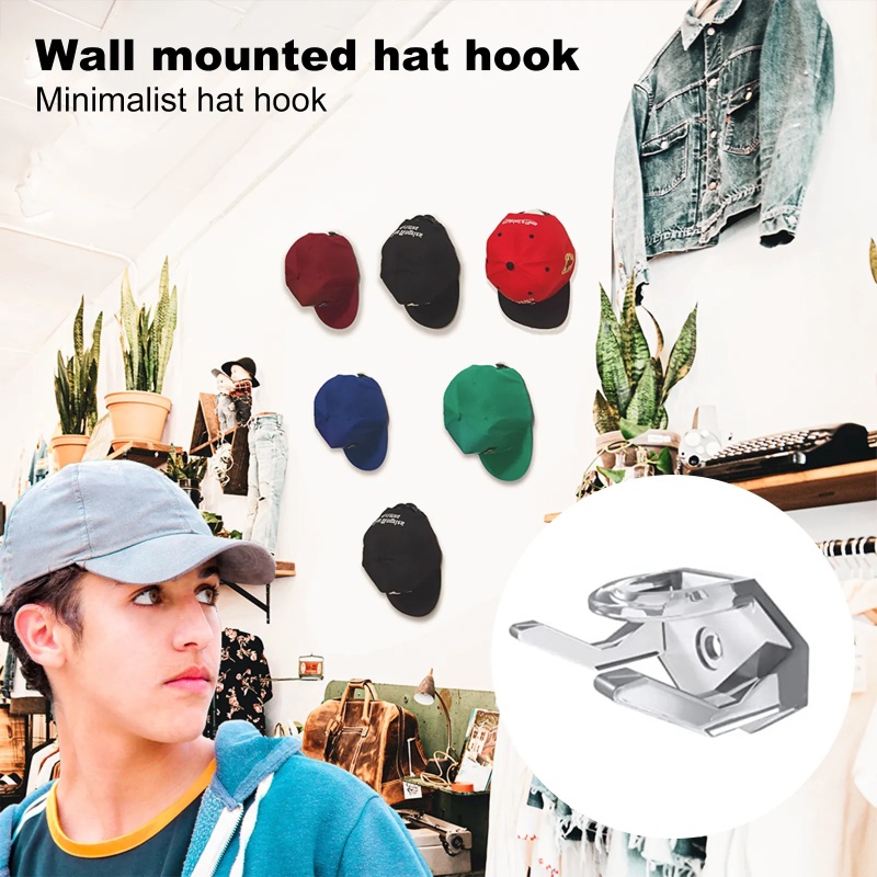 Portabel Dinding Self Adhesive ABS Baseball Cap Storage Hook/Kabinet Hemat Ruang Topi Rak Gantung/Rumah Bonnet Didedikasikan Organize Hooks