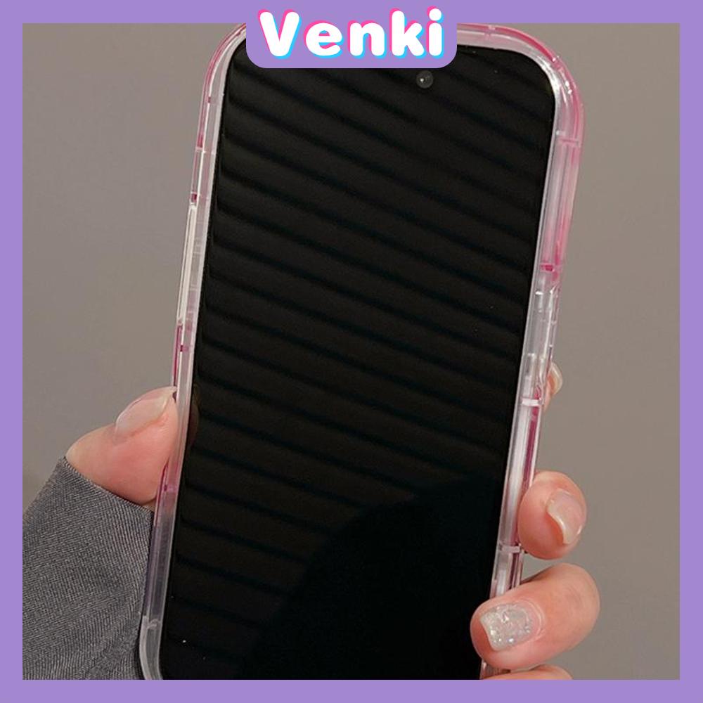 VENKI - For iPhone 11 iPhone Case Laser Reflective Transparent Phone Case TPU Soft Shockproof Airbag Case Protective Camera Cute Pink Cat Compatible with iPhone 14 13 Pro max 12