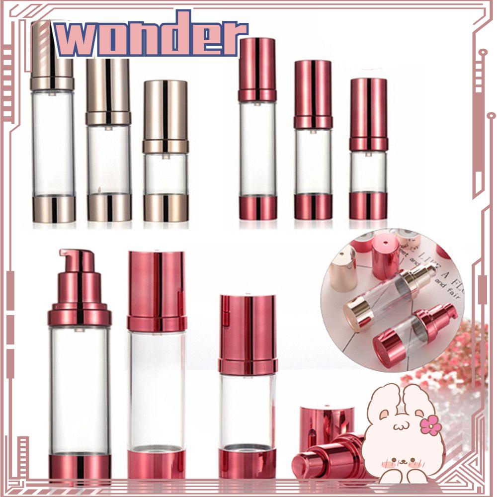 Wonder15/30/50ml Botol Isi Ulang Wadah Krim Airless Kosong Portabel