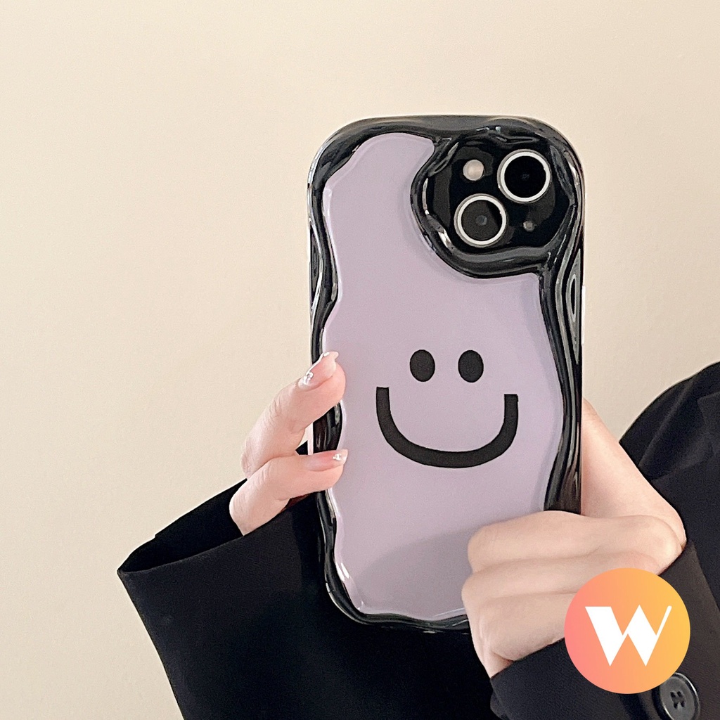 Casing Smiley Lucu 3D Wavy Curved Edge Glossy Shockproof Untuk Realme C33 C35 C25s C11 C55 C21Y C30 C25 C31 C12 C15 5 5i 5S C20 C20A C11 2021 C25Y C21 6 C3 7i C17 Checkerboard Case