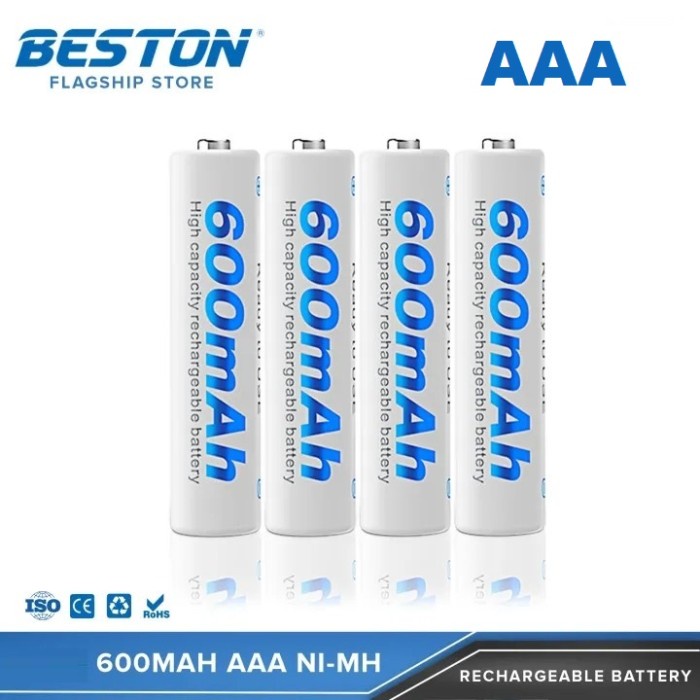 Beston Baterai Battery Charge Cas AAA A3 600Mah Rechargeable Isi Ulang