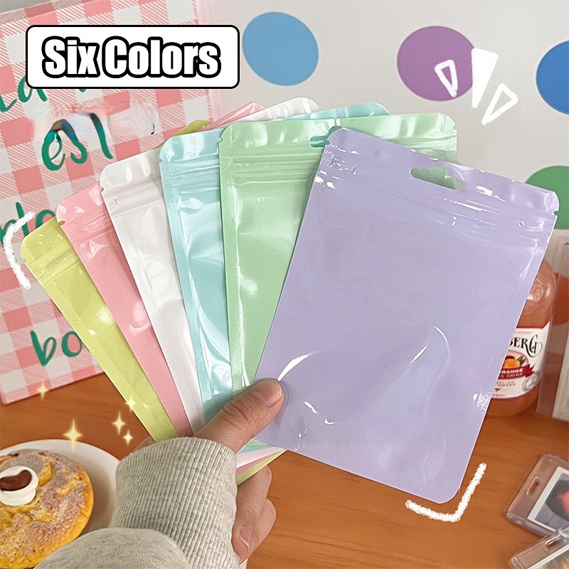 [HOT Sale] Kantong Penyimpanan Transparan Sealing Organizer Warna Warni Serbaguna Reusable Plastik Menebal Sealing Bag Anti-Oksidasi Serbaguna Portable