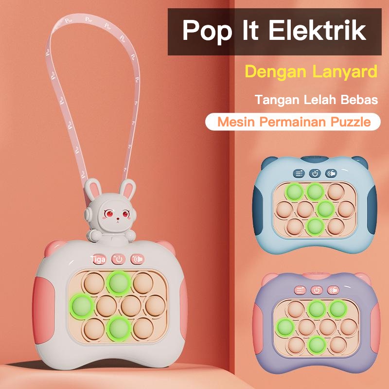 [2023 NEW] Musik Pop It Up Fidget Toys Light Whack A Mole Press Bubble Game Challenge Mainan Edukasi Mainan Pereda Stres Fidget Sensory Toy Baterai Gratis