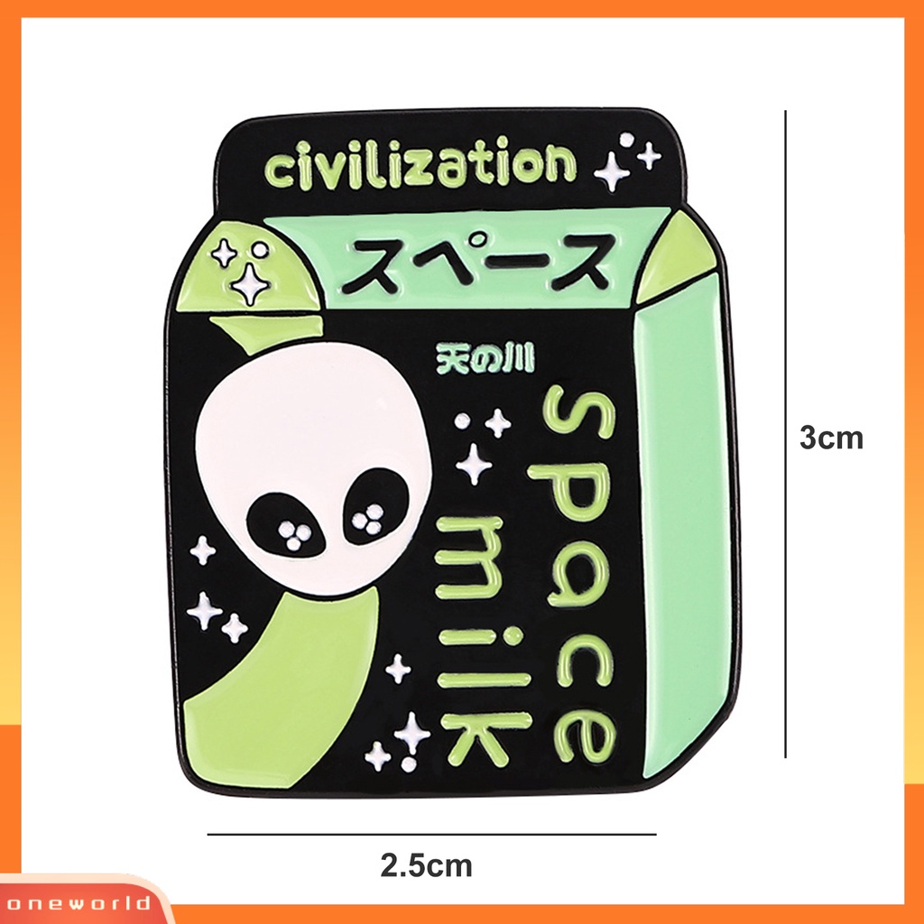 [ONE] Lencana Pin Enamel Pola Hewan Bentuk Karton Susu Electroplating Geometris Tas Dekorasi Colorfast Susu Bros Minuman Box Brooch Aksesoris Pakaian