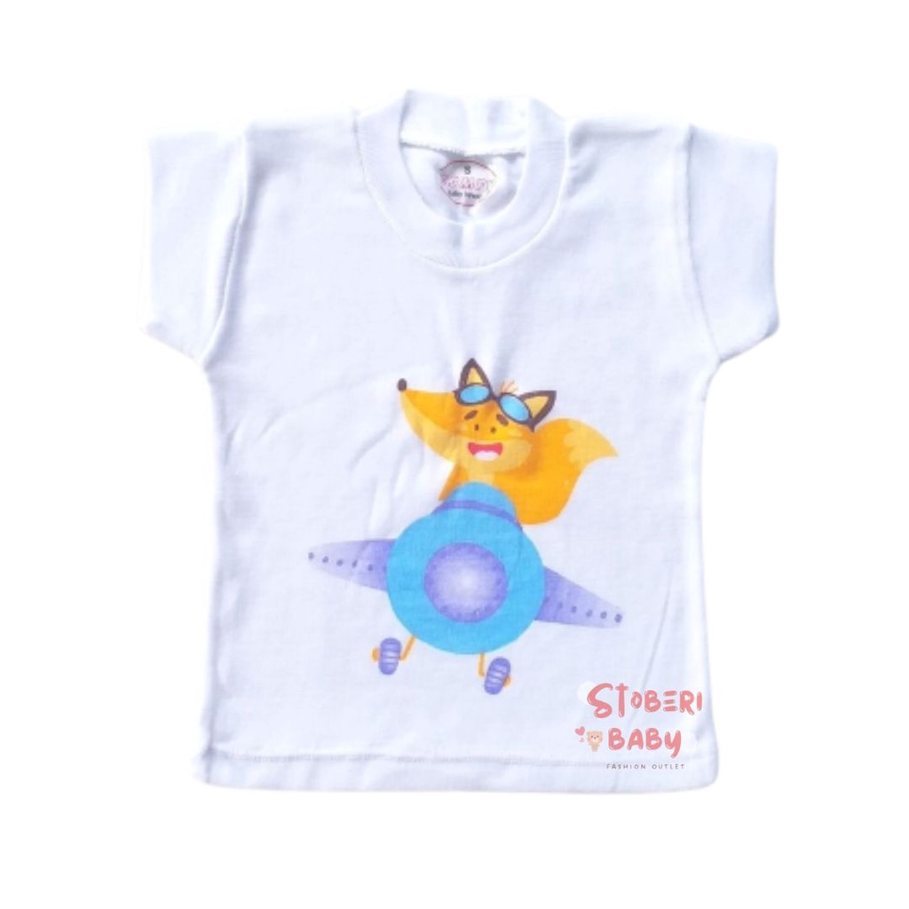 PUNCAK 3.3 stoberi baby - KAOS ONECK MOTIF ANAK kaos dalam oblong anak laki2 dan perempuan newborn-4thn PART2