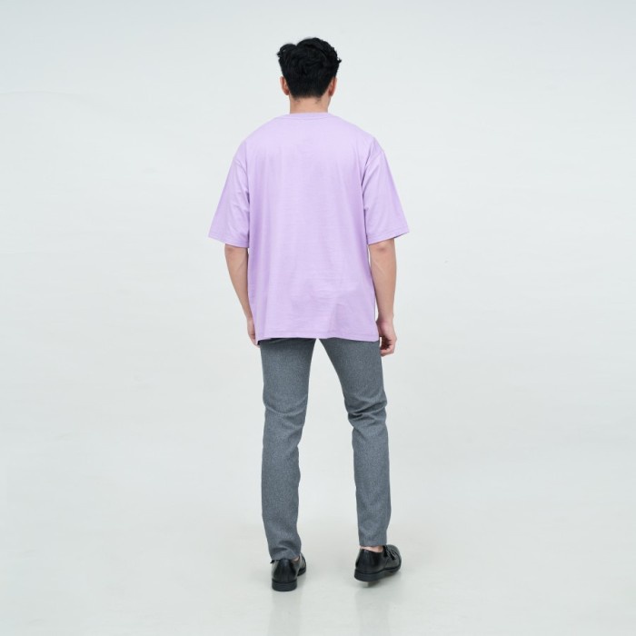 Houseofcuff Kaos Oversized T-shirt Pria Unisex Tebal Mustar/Krem/Lilac