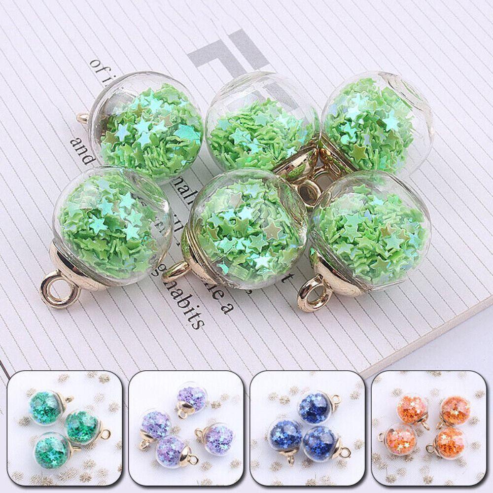 R-FLOWER 30pcs Bola Kaca Bulat DIY Liontin Dekorasi Kristal Glass Sphere