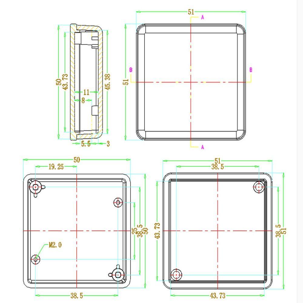 Populer Kotak Proyek Elektronik Panas DIY Casing Instrumen Perumahan Plastik LED