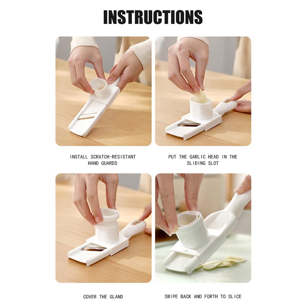 2in1 Garlic Slicer Grater Alat Pengiris Manual Perajang Sayur Buah Malas Aksesoris Rumah Tangga Multifungsi