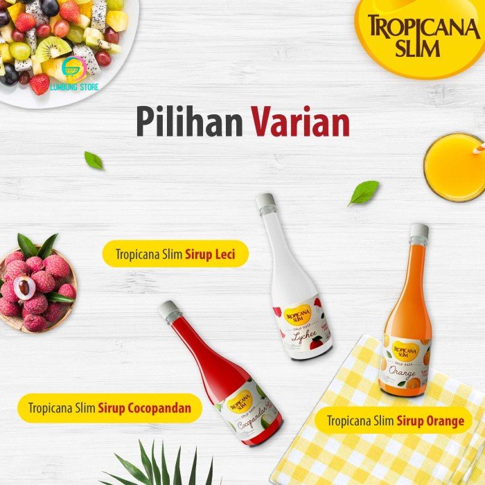 

Tropicana Slim Sirup Orange Sirup Bebas Gula