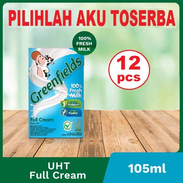 Susu Greenfields FULL CREAM MINI 105 ml - ( HARGA 12 pcs )