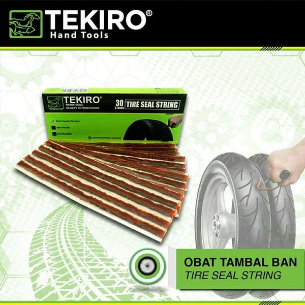 TEKIRO ISI LEM CACING TUBELES 30PCS - REFIL OBAT TAMBAL BAN BOCOR 30 PCS - TIRE SEAL STRING TUBLES &amp; TERSEDIA JUGA YUKIDO