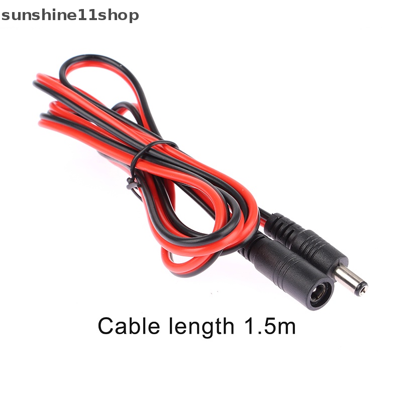 Sho 16AWG Colokan Listrik DC 5.5 x 2.1mm Female To Male Kabel Konektor Adaptor CCTV 12V 10A 120W Max. Kabel Extension Listrik 1.5m N