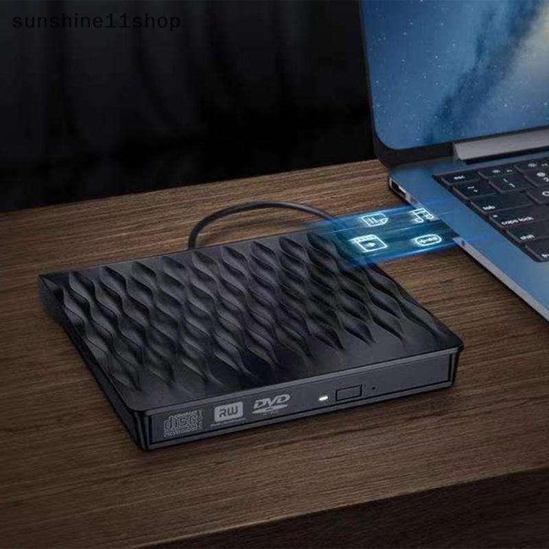 Sho Portable External Dvd Drive USB 3.0 Slim External Dvd RW CD Writer Drive Burner Reader Player Penggerak Optik Untuk Laptop PC Dvd N